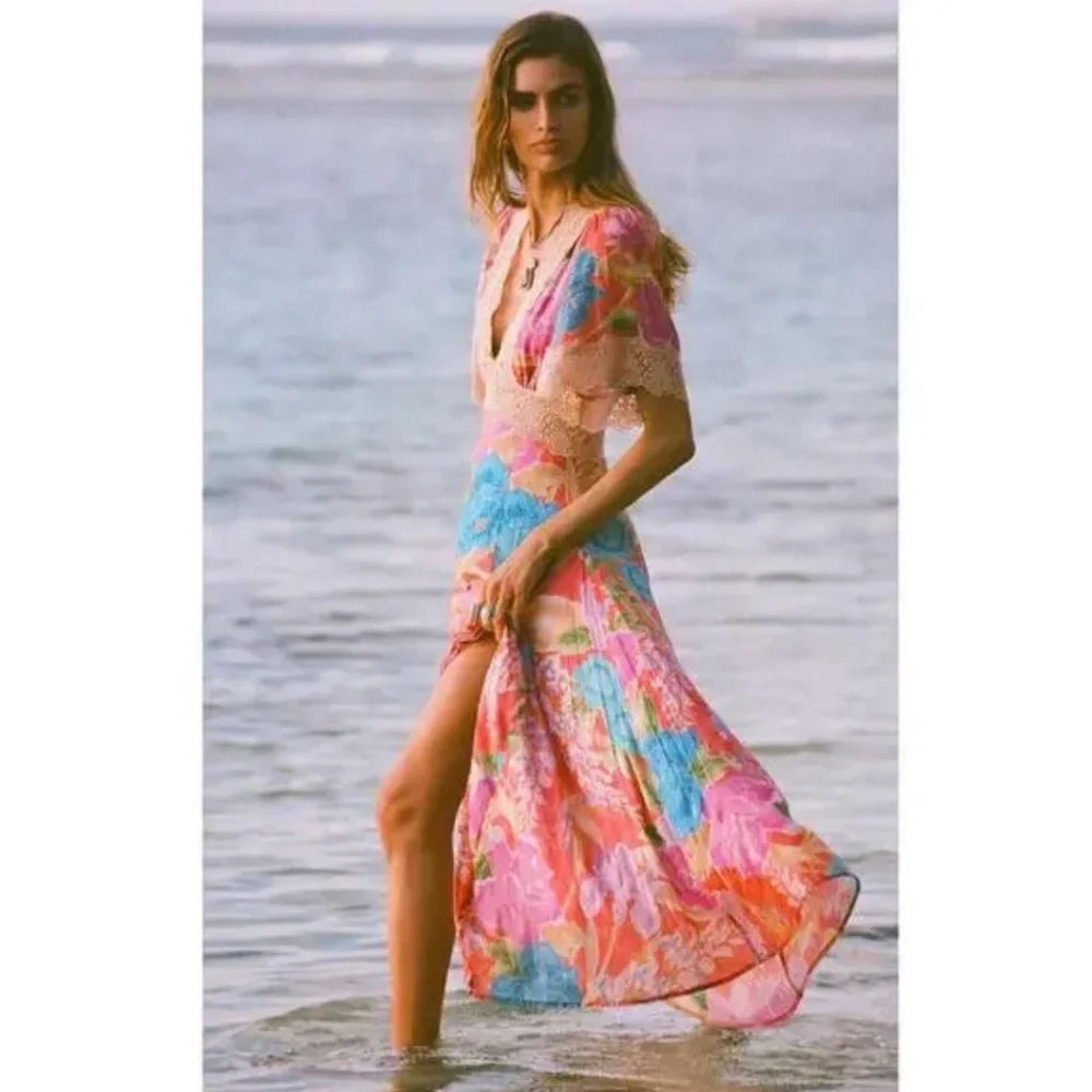 SPELL Painters Garden Lace Maxi Dress - Picture 3 of 4